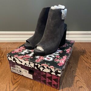 Jeffrey Campbell Brianna Suede Peep Toe Heels